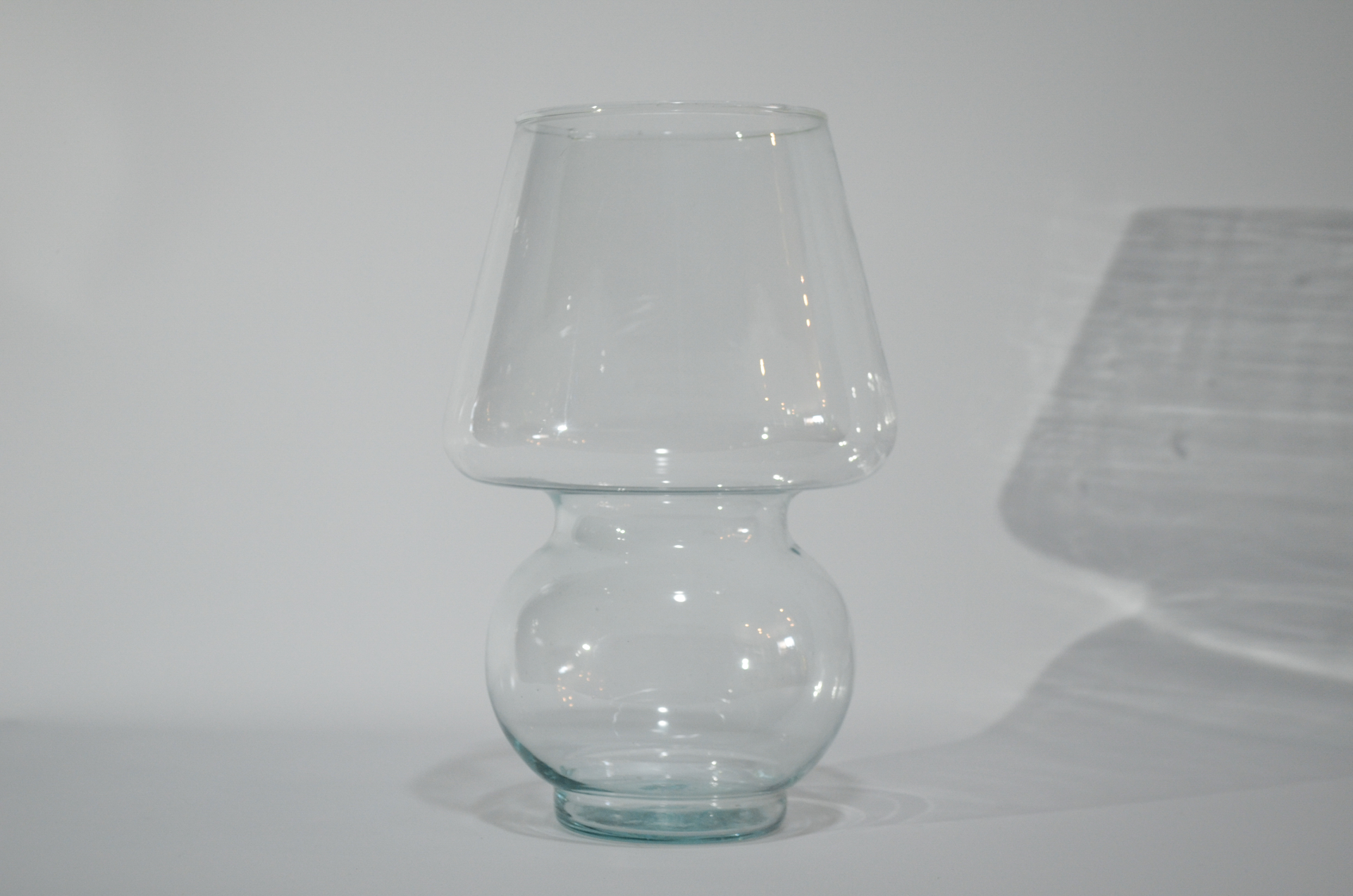 velador clasico vidrio transparente